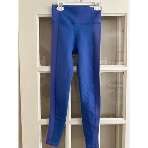 aerie offline Seamless 7/8 Hi Rise leggings Size xxs Light Blue Stretch Ribbed